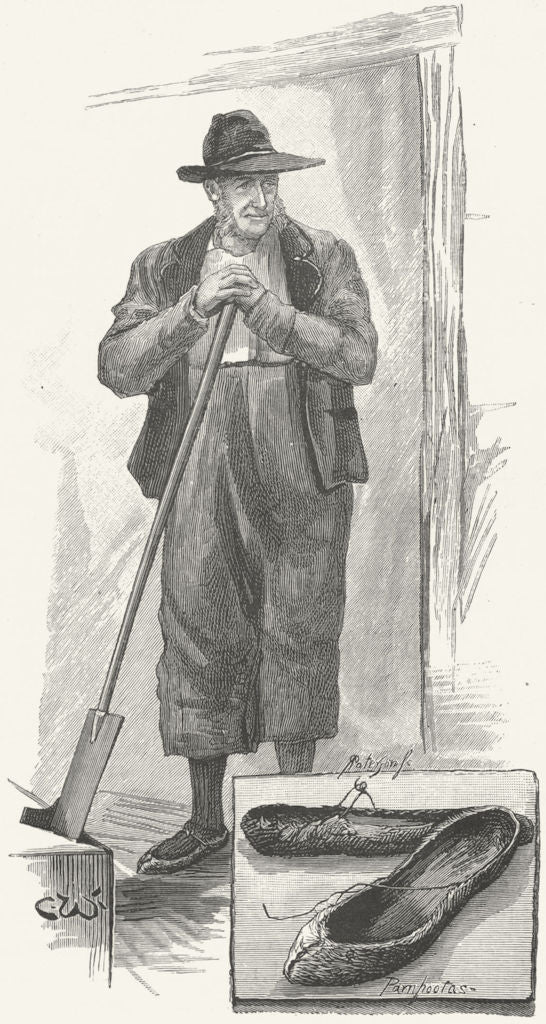 IRELAND. An Arran Islander 1888 old antique vintage print picture